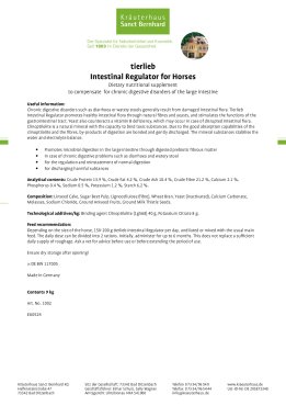 tierlieb Intestinal Regulator for Horses 9 kg pellets 9 kg