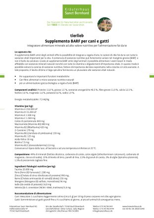 tierlieb Supplemento BARF per cani e gatti 800 g