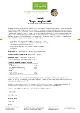 tierlieb Olio per mangime BARF 500 ml