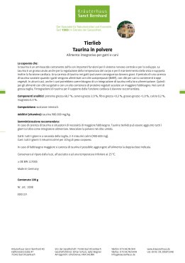 tierlieb Taurina in polvere per cani e gatti 100 g