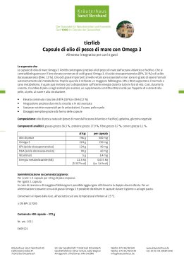 tierlieb Capsule di olio di pesce di mare con Omega 3 400 capsule