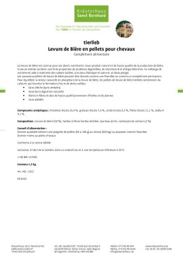 tierlieb  Levure de Bière en pellets pour chevaux 1.5 kg