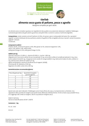 tierlieb Alimento secco gusto di pollame, pesce e agnello