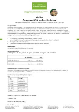 tierlieb Compresse MSM per le articolazioni 500 compresse