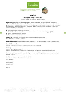 tierlieb Huile de coco native bio