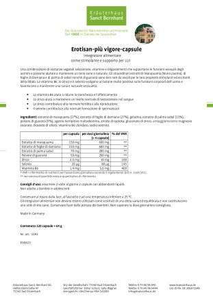 Erotisan-più vigore-capsule 120 capsule