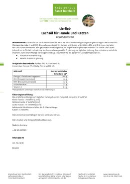tierlieb Lachsöl für Hunde und Katzen 250 ml