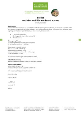 tierlieb Nachtkerzenöl für Hunde und Katzen 250 ml
