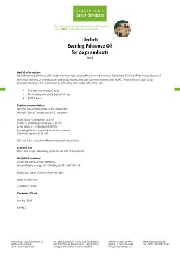 tierlieb Evening Primrose Oil for dogs and cats 250 ml