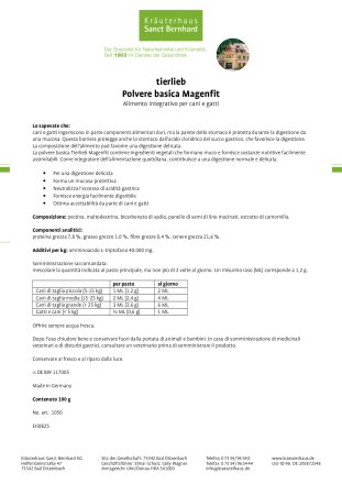 tierlieb Polvere basica Magenfit 100 g