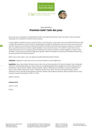 Premium Gold ! Soin des yeux 30 ml