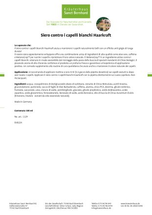 Siero contro i capelli bianchi Haarkraft 100 ml
