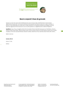 Beurre corporel à  base de grenade 200 ml