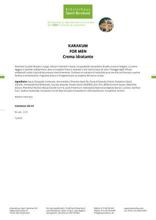KARAKUM FOR MEN Crema idratante 100 ml