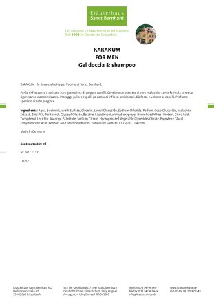KARAKUM Gel doccia &amp; shampoo 250 ml