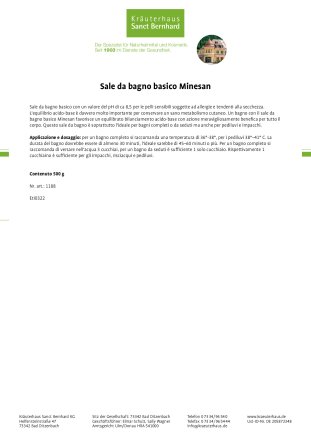 Sale da bagno basico Minesan 500 g