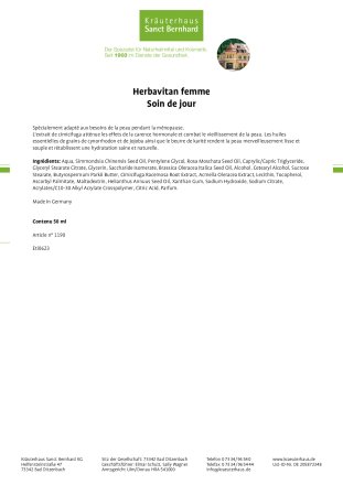 Herbavitan femme Soin de jour 50 ml