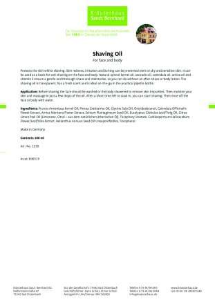 Shaving Oil 100 ml