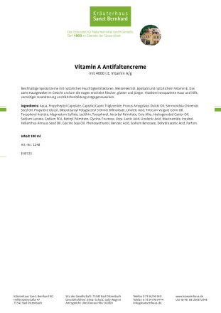 Vitamin-A-Antifaltencreme 100 ml