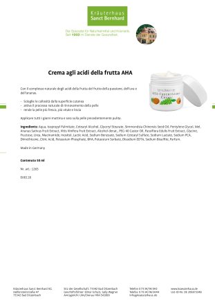Crema agli acidi della frutta AHA 50 ml