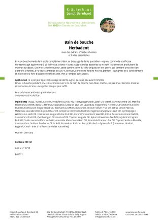 Bain de bouche Herbadent 200 ml