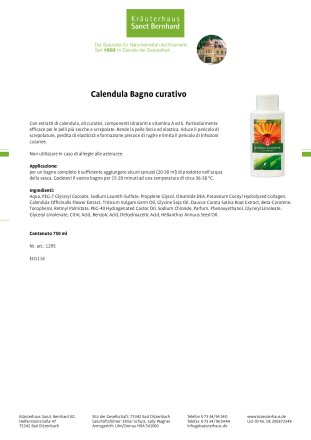 Bagno curativo alla calendula 750 ml