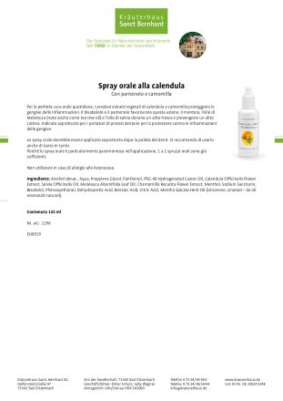 Spray orale alla calendula 125 ml