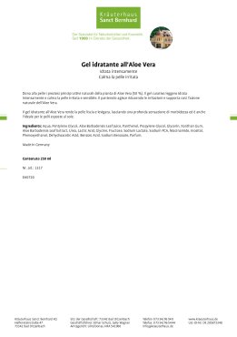 Gel idratante all'Aloe Vera 250 ml