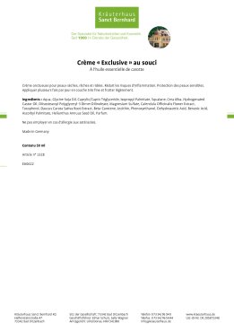 Crème « Exclusive » au souci 50 ml