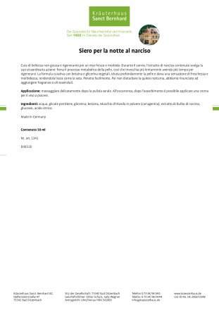 Siero per la notte al narciso 50 ml