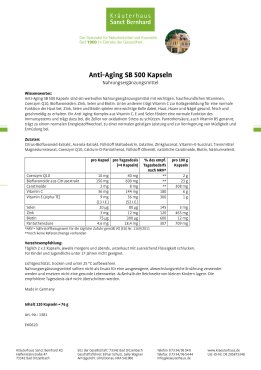 Anti-Aging SB 500 Kapseln 120 Kapseln