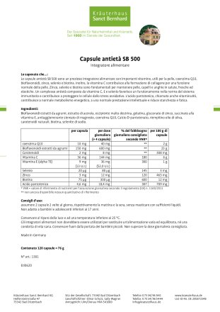 Capsule antietà  SB 500 120 capsule