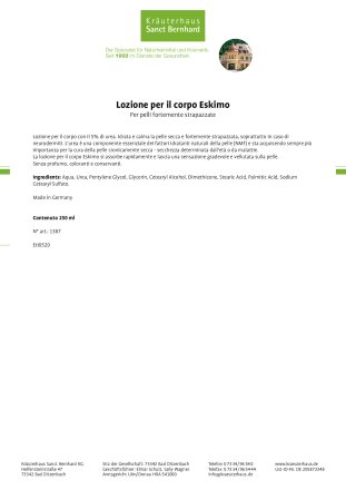 Lozione per il corpo Eskimo 250 ml