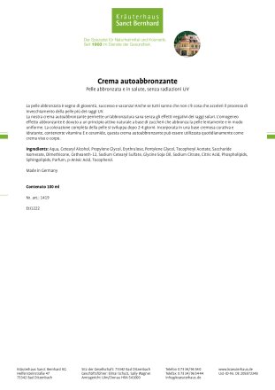 Crema autoabbronzante 100 ml
