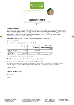 Capsule di Clorella 180 capsule