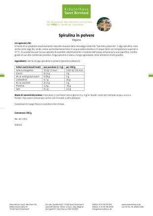 Spirulina in polvere 300 g