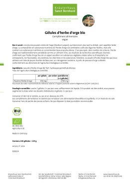 Gélules d'herbe d'orge bio 240 gélules