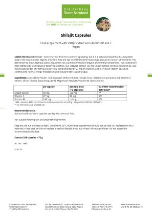 Shilajit Capsules 180 capsules