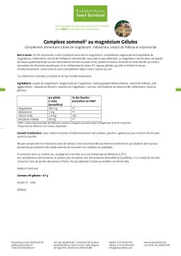 Complexe sommeil&sup1; au magn&eacute;sium G&eacute;lules