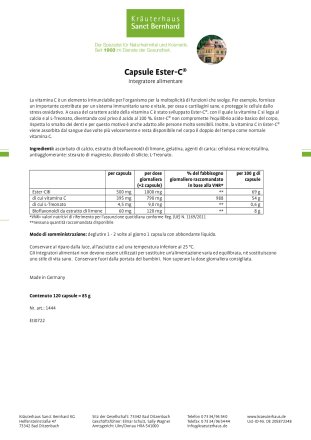Capsule Ester-C® 120 capsule