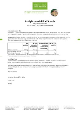 Pastiglie orosolubili all'Acerola 180 compresse