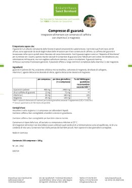 Compresse di guaranà  250 compresse