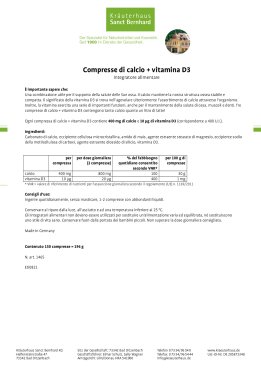 Compresse di calcio + vitamina D3 150 compresse