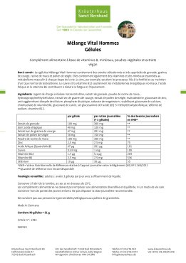 M&eacute;lange Vital Hommes G&eacute;lules 90 g&eacute;lules