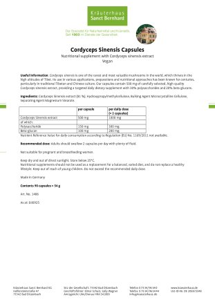 Cordyceps Sinensis Capsules