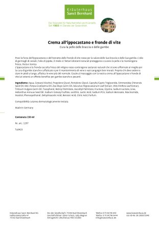 Set all'ippocastano e fronde di vite 3 pezzo