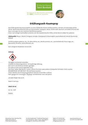 Erk&auml;ltungszeit-Raumspray 125 ml