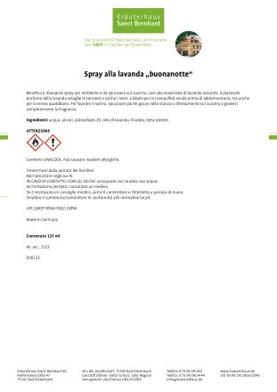 Spray alla lavanda "buonanotte"  125 ml 125 ml