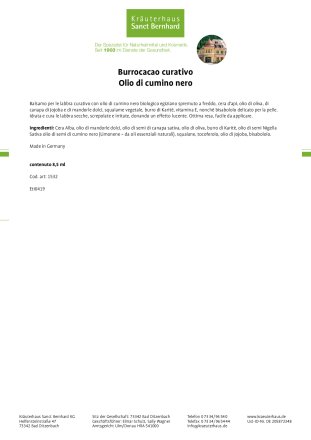 Burrocacao curativo Olio di cumino nero 8.5 ml