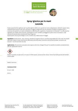 Spray igienico per le mani Lavanda 50 ml